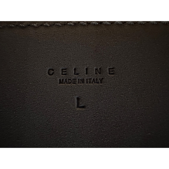 Celine Triomphe Leather Belt BLACK Italy RARE - L (approx. 85-90) - Picture 5 of 5